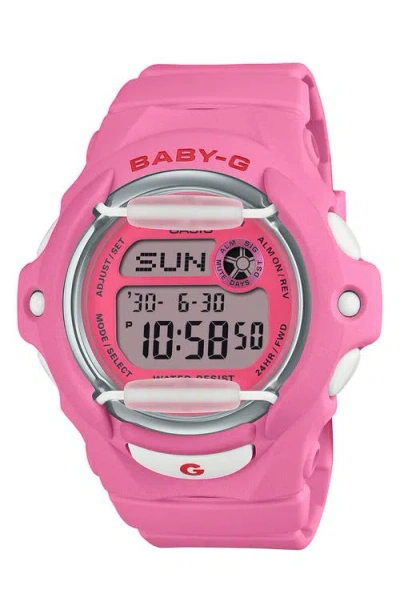 G-SHOCK G-SHOCK BABY-G DIGITAL RESIN STRAP WATCH, 42.6MM
