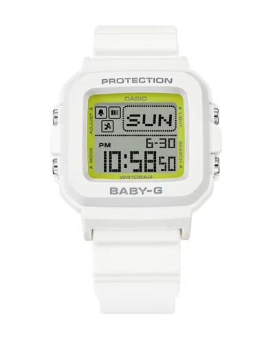 G-shock Baby-g Women's Digital White Resin Watch, 39mm Bgd10k-7