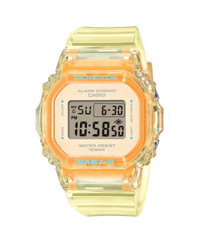G-shock Baby-g Women's Digital Yellow Resin Watch, 37.9mm Bgd565sj-9