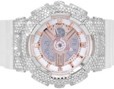 Pre-owned G-shock Casio Baby 43mm Ba-110 Diamond Watch 6 1/2 Ct