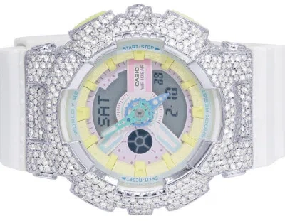 Pre-owned G-shock Casio Baby 43mm Ba-110 Genuine Diamond Watch 6 1/2 Ct