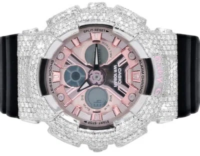 Pre-owned G-shock Casio Baby 43mm Ba-130 Genuine Diamond Watch 6 1/2ct