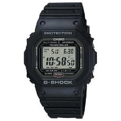 Pre-owned G-shock Casio Black Solar Radio Digital Men's Gw-5000u-1jf
