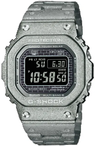 Pre-owned G-shock Casio  40th Anniversary Limited Ed. Recrystallized Silver - Gmw B5000ps-1