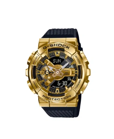 Pre-owned G-shock Casio  Analog-digital Shock Resistant Gold Bezel Men's Watch Gm110g-1a9