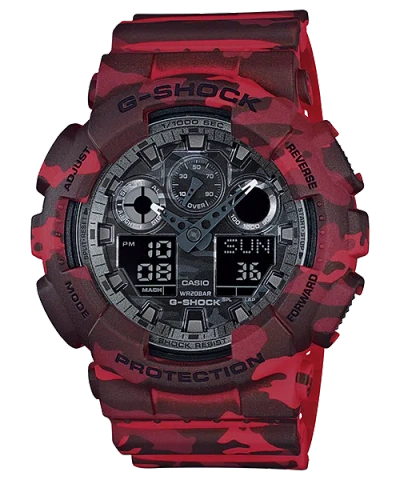 Pre-owned G-shock Casio  Camouflage Series Shock Water Magnetic Resistant Ga-100cm-4a