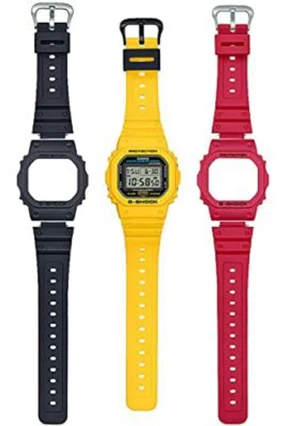 Pre-owned G-shock Casio  Dwe-5600r-9jr Revival Color Extra Case Band Set Limited Men Watch