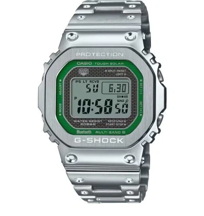 Pre-owned G-shock Casio  Full Metal Green Accent Gmw-b5000d-3jf Men's Watch Bluetooth 2024