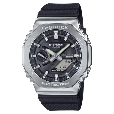 Pre-owned G-shock Casio  G-steel Black World Time Bluetooth Solar Mens Watch Gbm2100-1a