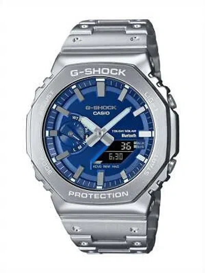 Pre-owned G-shock Casio  Gm-b2100ad-2ajf Blue Full Metal Solar Men's Watch In Box