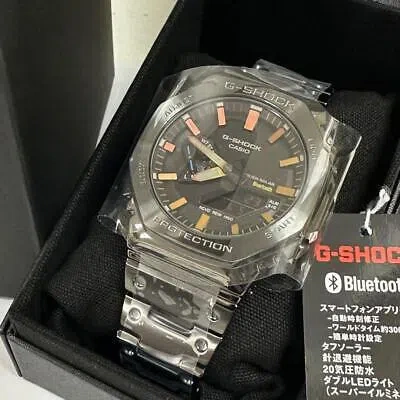 Pre-owned G-shock Casio  Gm-b2100bpc-1ajf Watch All Black Metal Model With Smartphone Link