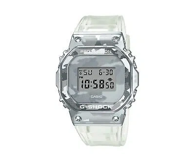 Pre-owned G-shock Casio  Gm5600 Digital Metal And Resin Silver Camo Watch Gm5600scm-1