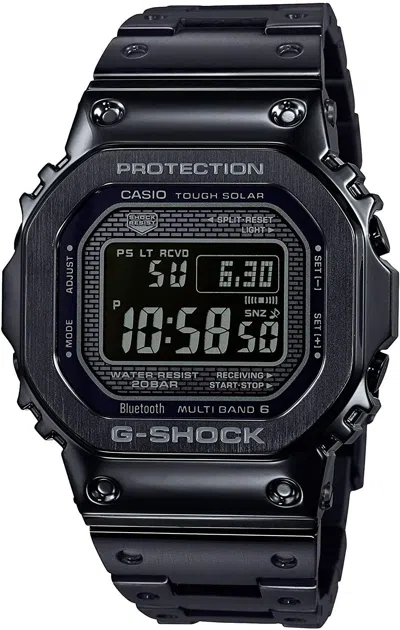 Pre-owned G-shock -new- Casio  Gmw-b5000gd-1jf Full Metal Black Digital Bluetooth Japan