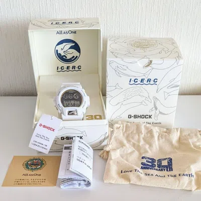 Pre-owned G-shock Casio  Gw-6904k-7jr Icerc Collaboration 30th Anniversary Model White Gold