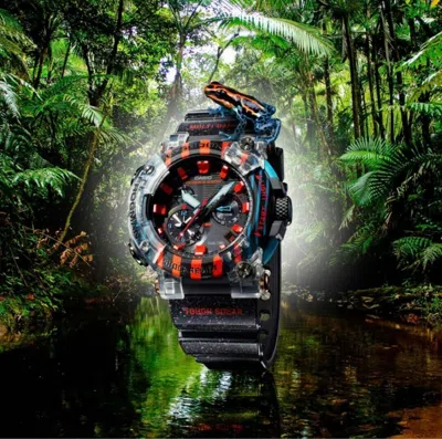 Pre-owned G-shock Casio  Gwf-a1000apf-1ajr Frogman 30th Anniversary Poison Dart Frog
