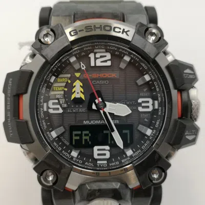 Pre-owned G-shock Casio  Gwg-2000-1a3jf Black Red Carbon Mudmaster Men's Watch In Box