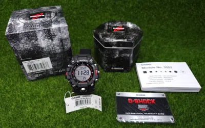 Pre-owned G-shock Casio  Master Of G-land Mudman Triple Sensor Watch, Black - Gw-9500-1cr