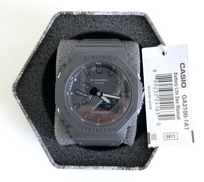 Pre-owned G-shock Casio  Men's Ga2100-1a1 Analog-digital Watch Black
