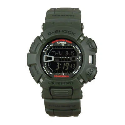 Pre-owned G-shock Casio  Mudman G9000-3vdr Water And Shock Resistant Green Band Watch