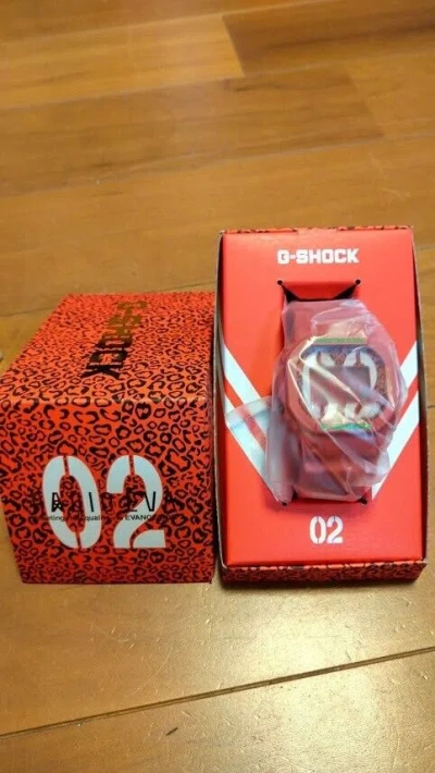 Pre-owned G-shock Dw-5600 Eva-02 The Beast Model Feat.radio Eva Asuka Unit 2 Model