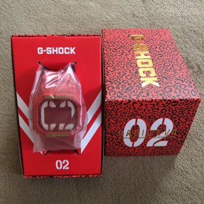Pre-owned G-shock Evangelion Dw-5600 Eva-02 The Beast Model Feat.radio Genesis Eva Asuka
