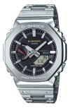 G-shock Full Metal Gm-b2100sd-1c Solar Analog-digital Bracelet Watch, 49.8mm X 44.4mm In Silver