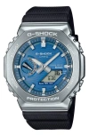 G-shock G-steel Gbm2100a-2b Ana-digi Tough Solar Smartphone Linked Resin Strap Watch, 44.4mm In Black