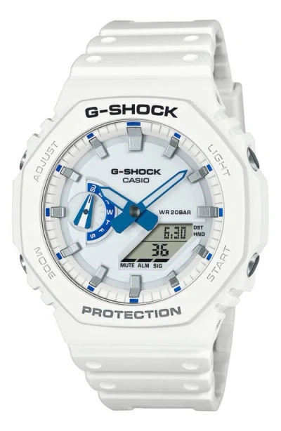 G-SHOCK G-SHOCK GA-2100HDS ANALOG-DIGITAL RESIN STRAP WATCH, 48.5MM X 45.4MM
