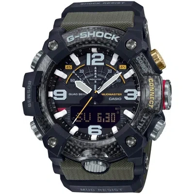 Pre-owned G-shock Ggb100 Mudmaster Connected Ana-digi Olive Grey
