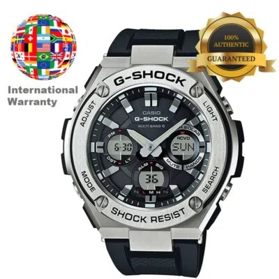 Pre-owned G-shock International Warranty Gst-w110-1ajf  G-steel Men's Watch