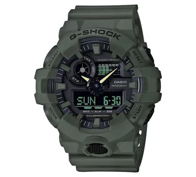 G-shock Men's Analog-digital Green Resin Strap Watch 53mm In Multi
