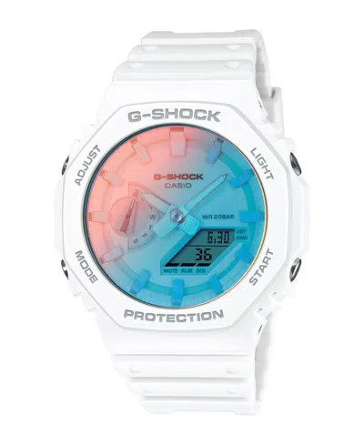 G-shock Men's Analog Digital White Resin Watch, 45.4mm Ga2100tl-7a