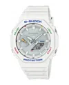 G-shock Men's Analog Digital White Resin Watch, 45.5mm, Gab2100fc-7a In White