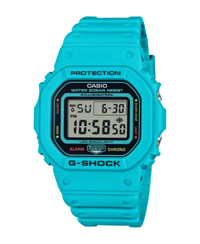 G-shock Men's Blue Resin Watch, 48.9mm, Dw5600ep-2 In Bright Blue