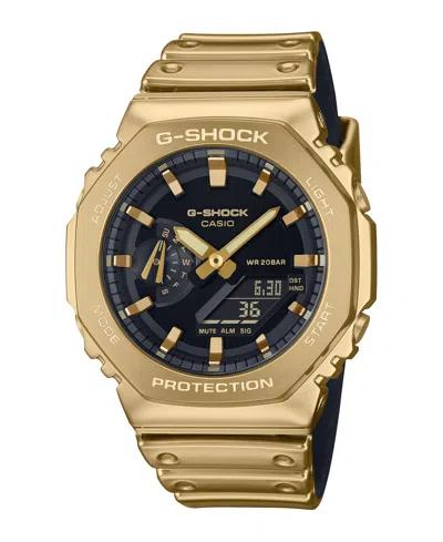G-shock Men's Gold-tone Silicone Watch, 44.4mm