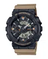 G-SHOCK MEN'S JAPANESE QUARTZ BLACK RESIN WATCH, 51.2MM, GA110TU-1A5