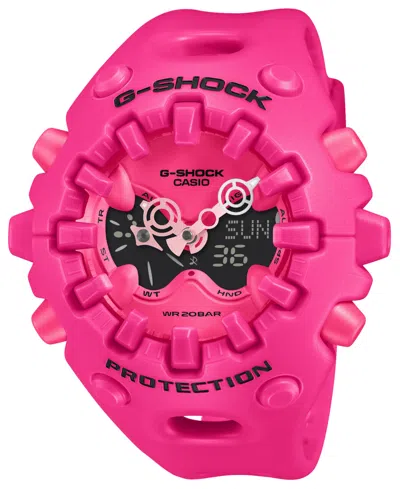 G-shock Men's Japanese Quartz Pink Resin Watch, 58.2mm In Red