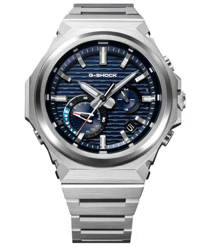 G-shock Men's Japanese Quartz Silver-tone Stainless Steel Watch, 44.2mm In White