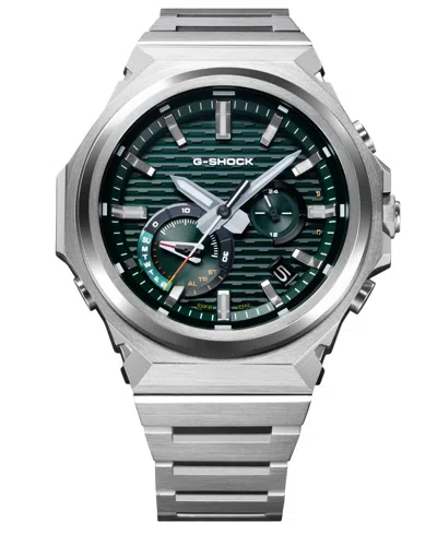 G-shock Men's Japanese Quartz Silver-tone Stainless Steel Watch, 44.2mm In White