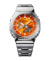 G-shock Men's Japanese Quartz Silver Tone Stainless Steel Watch, 49.3mm, Gms2110d-4a In Silver