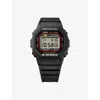 G-shock Mens Dw-5000r-1aer Stainless-steel And Resin Quartz Watch Black In Black
