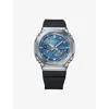 G-shock Mens Gbm-2100a-2ber Stainless-steel And Resin Quartz Watch Blue/ Black In Black