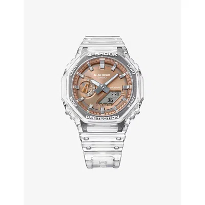 G-shock Mens Ga-2100bm-7a5er Resin Quartz Watch White In Silver