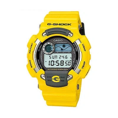 Pre-owned G-shock Mint Rare '98 Casio  Fisherman Men In Yellow Dw8600yj9t Watch
