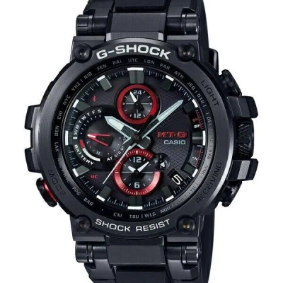 Pre-owned G-shock Mt-g Mtg-b1000b-1ajf Black Red Bluetooth Solar Casio Watch Men Japan