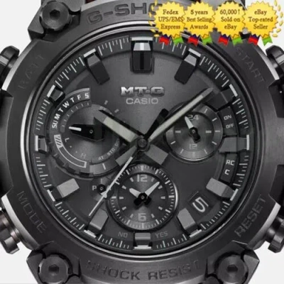 Pre-owned G-shock Mtg-b3000b-1a Tough Solar Black Bluetooth Outdoor Men's Watch