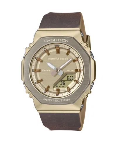 G-shock Women's Japanese Quartz Gms2110bp-5a Brown Resin Watch 40.5mm