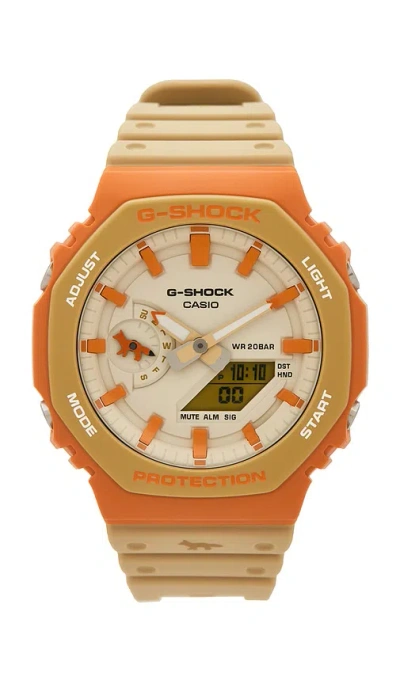 G-shock X Maison Kitsune Watch In Orange