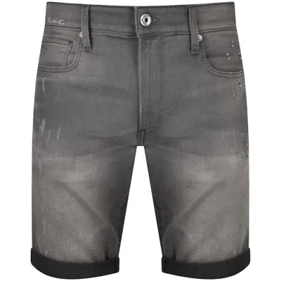 G-star G Star 3301 Slim Fit Denim Shorts Grey In Gray