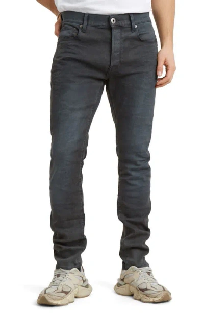 G-star 3301 Slim Fit Jeans In Dark Aged Grey